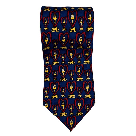 Dr. Seuss Other - Vintage 1996 Dr Seuss If I Ran The Zoo Silk Tie Blue Red Heart Esprit Men Access
